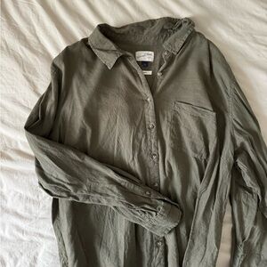 Oversized Relaxed Linen Button Down